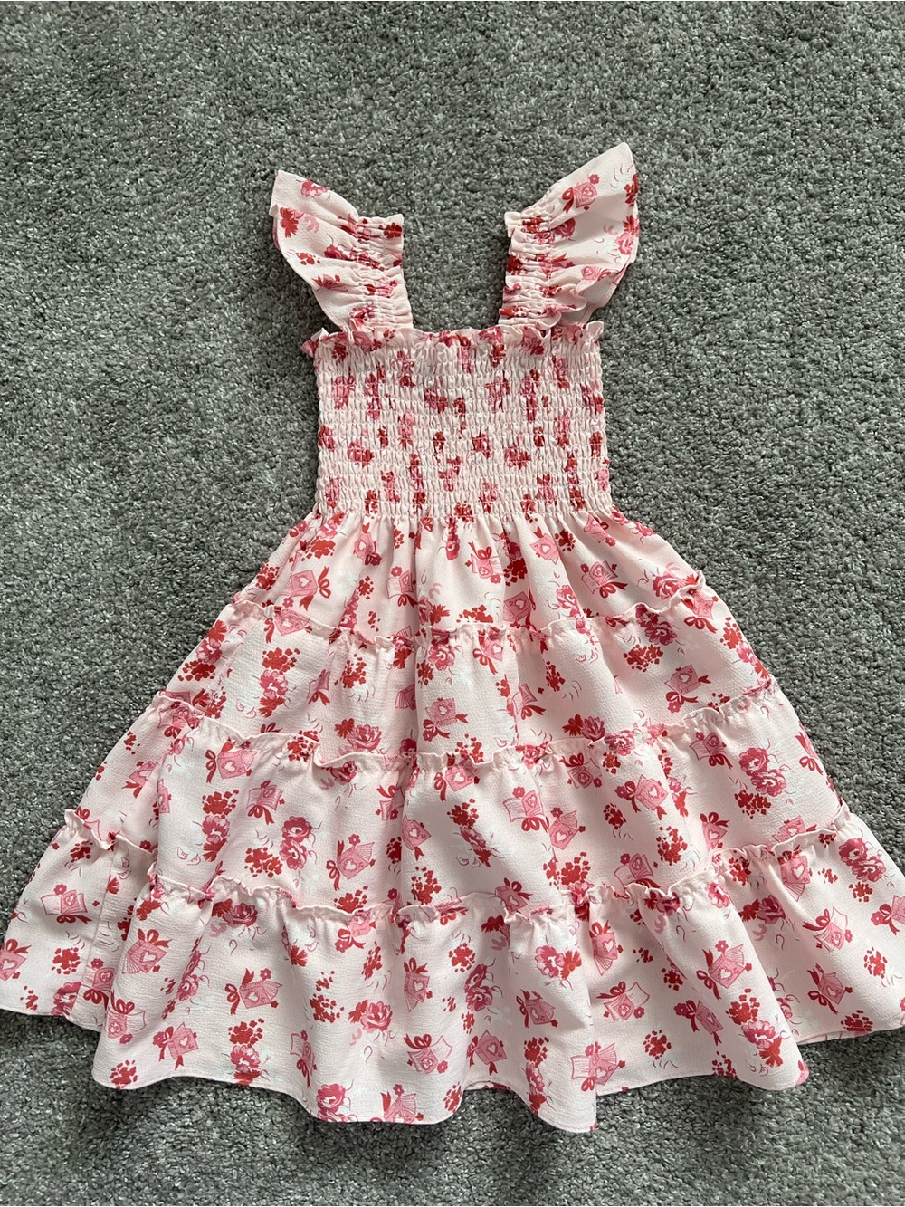 Hill House Pink Floral Ruffle-Strap Sundress